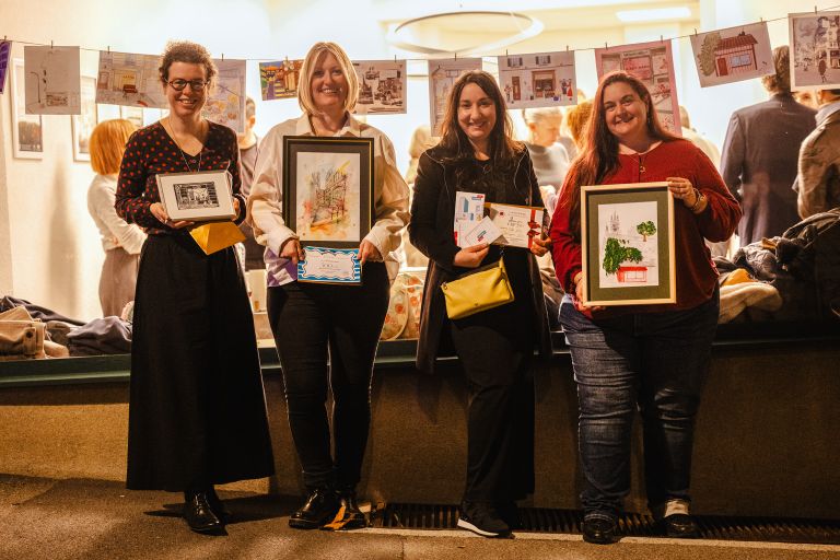 De Gauche à droite : Stéphanie Feinberg - Dondana Sophie - Belkhir Rabea - Saghrouni Breider Julia